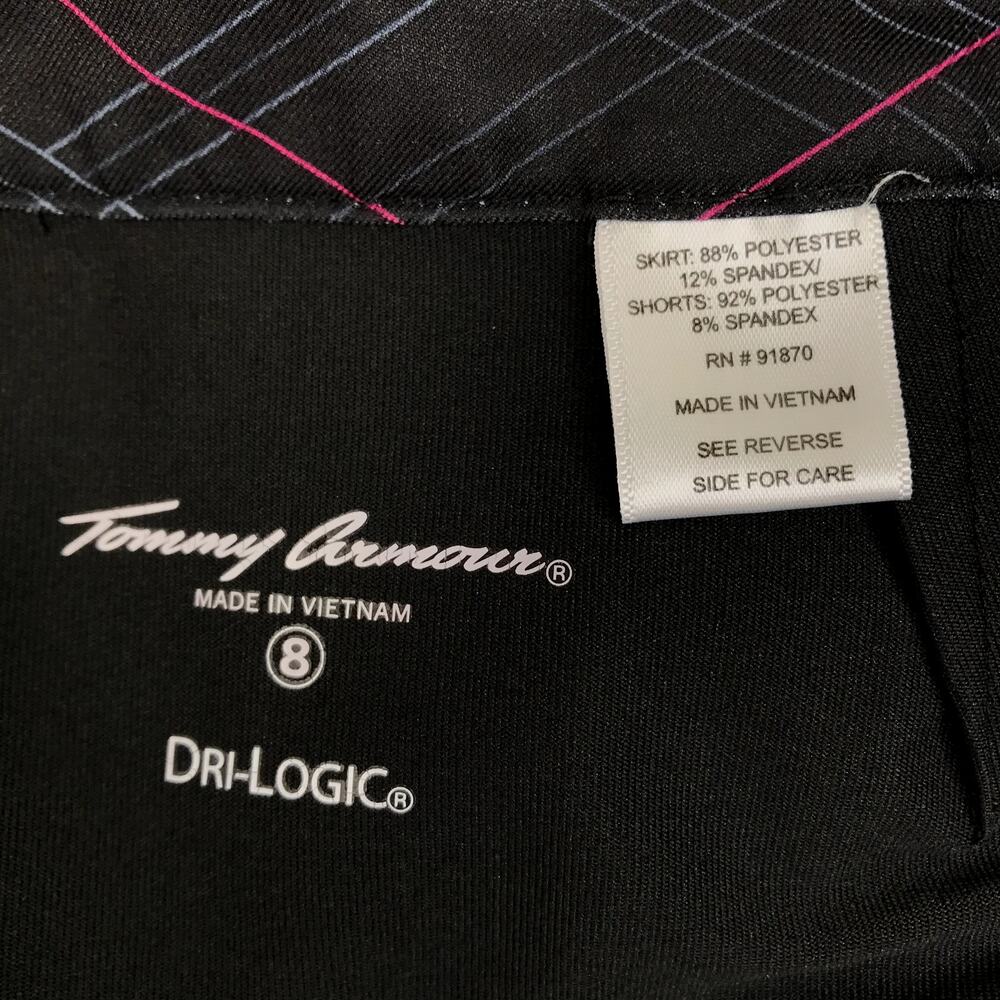 TOMMY ARMOUR Dri-Logic Golf Skort Women 8 Black Stretch Outdoor Athletic Tennis - Picture 11 of 13